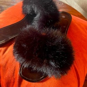 Nasty Gal Furry Slides